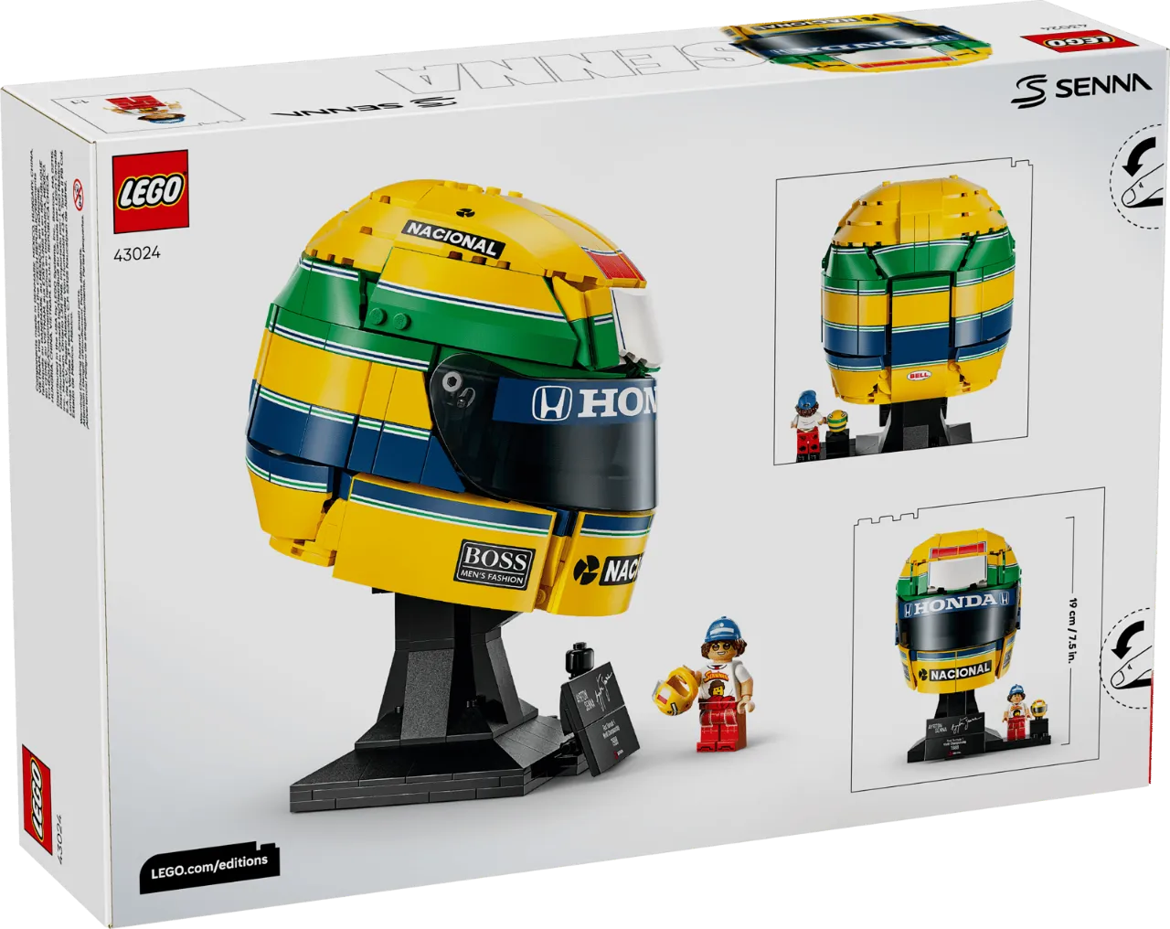 Ayrton Senna Helmet, Lego Editions Collection 931 Pieces, 43024