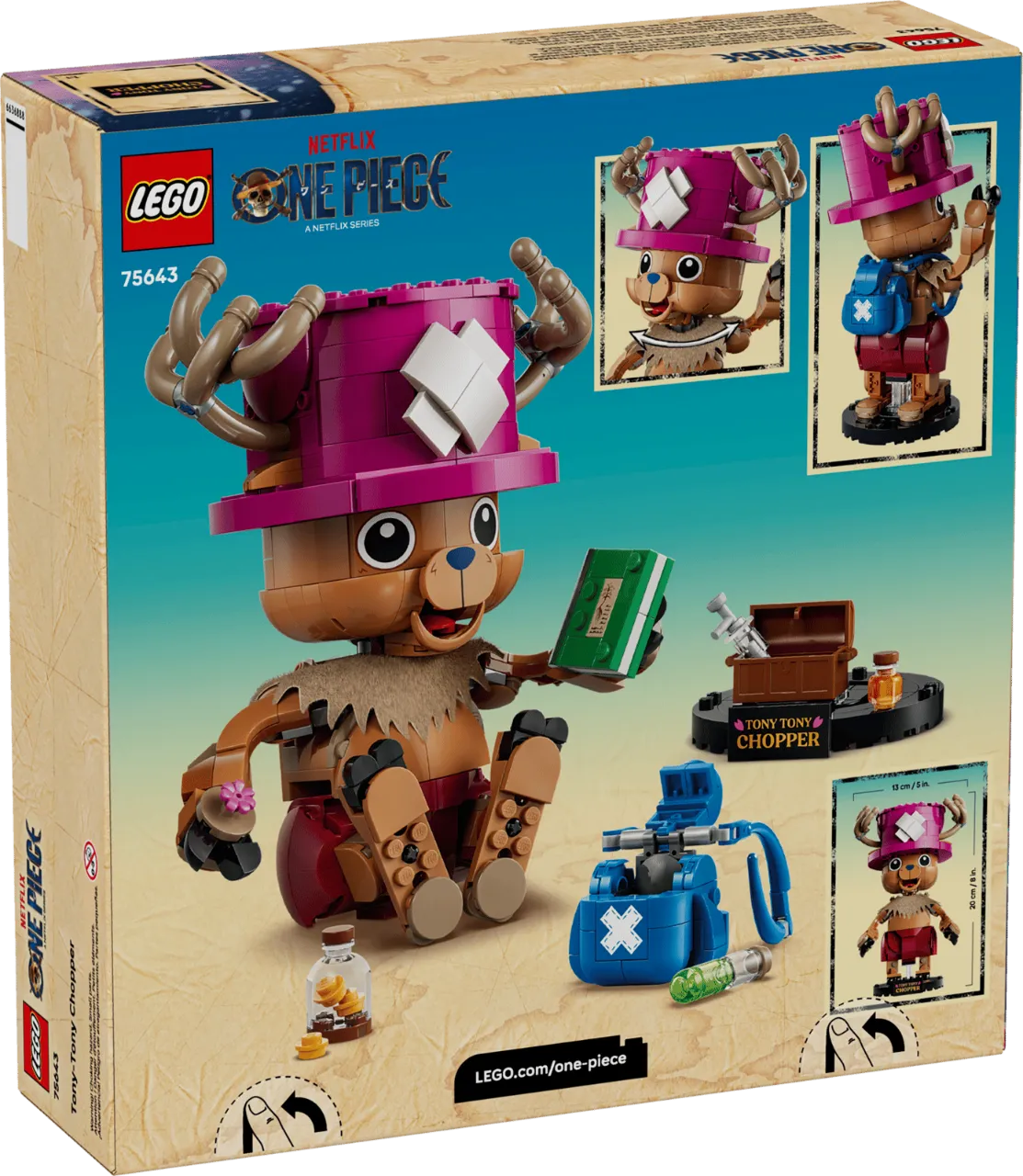 Tony Tony Chopper Buildable Figure, Lego One Piece Collection 577 Pieces, 75643