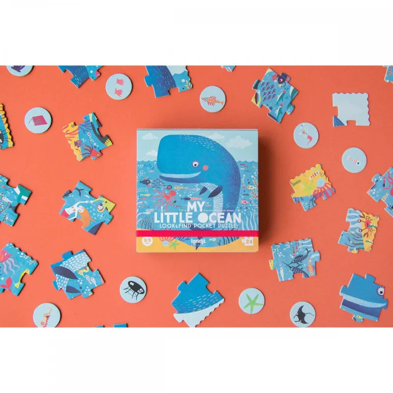 Look & find pocket puzzle: My little Ocean 24 pcs, LONDJI