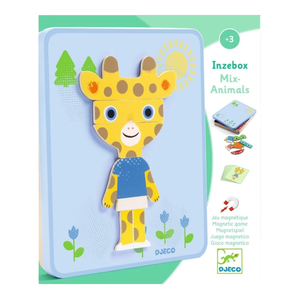 Magnetic Game 3+: Inzebox Mix Animals, Djeco