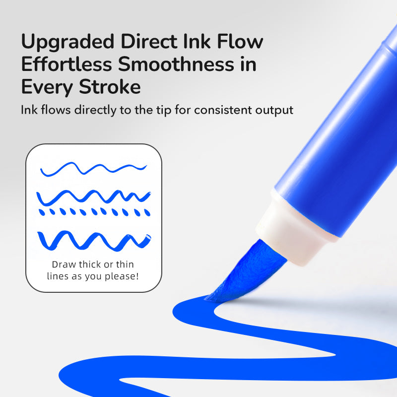 Straight Liquid Acrylic Marker - 24 Colors, Mideer