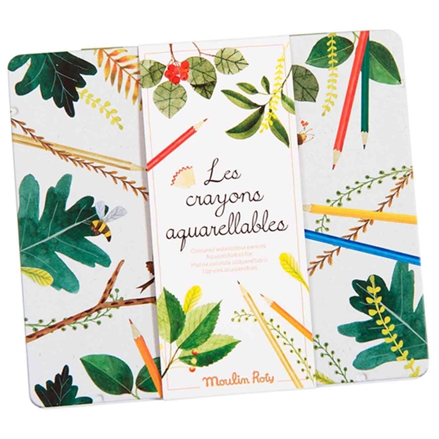 24 coloured watercolour pencils Le jardin du moulin, Moulin Roty