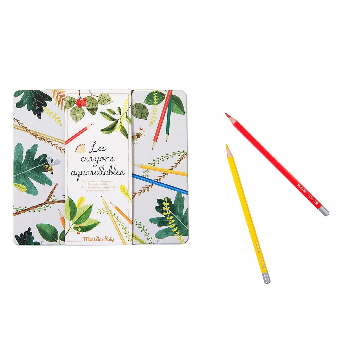 24 coloured watercolour pencils Le jardin du moulin, Moulin Roty