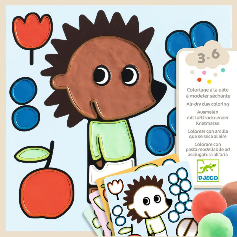 Naughty Garden Friends, Air-Dry Clay Colouring Set For Kids 3+