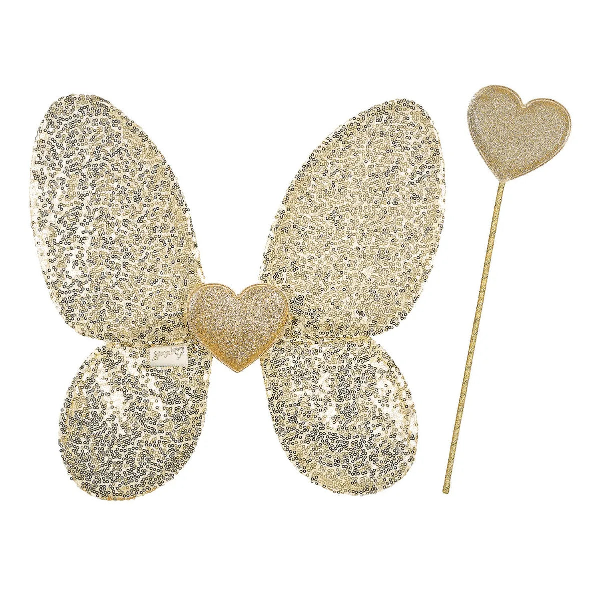 Phoebe, Wings & Wand Set, Gold Dress-Up Accessory