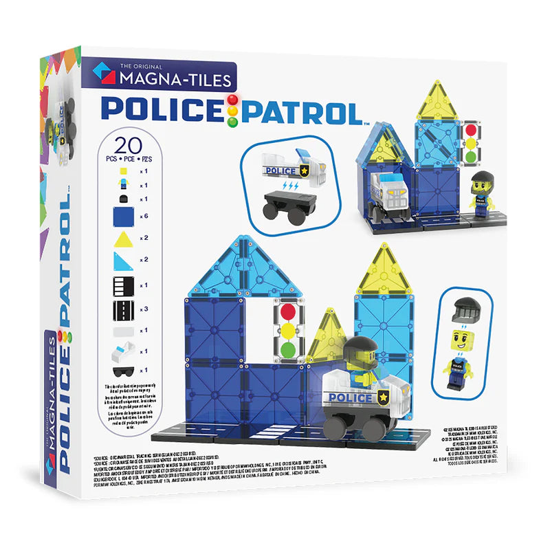 Police Patrol 20 Set, Magna-Tiles