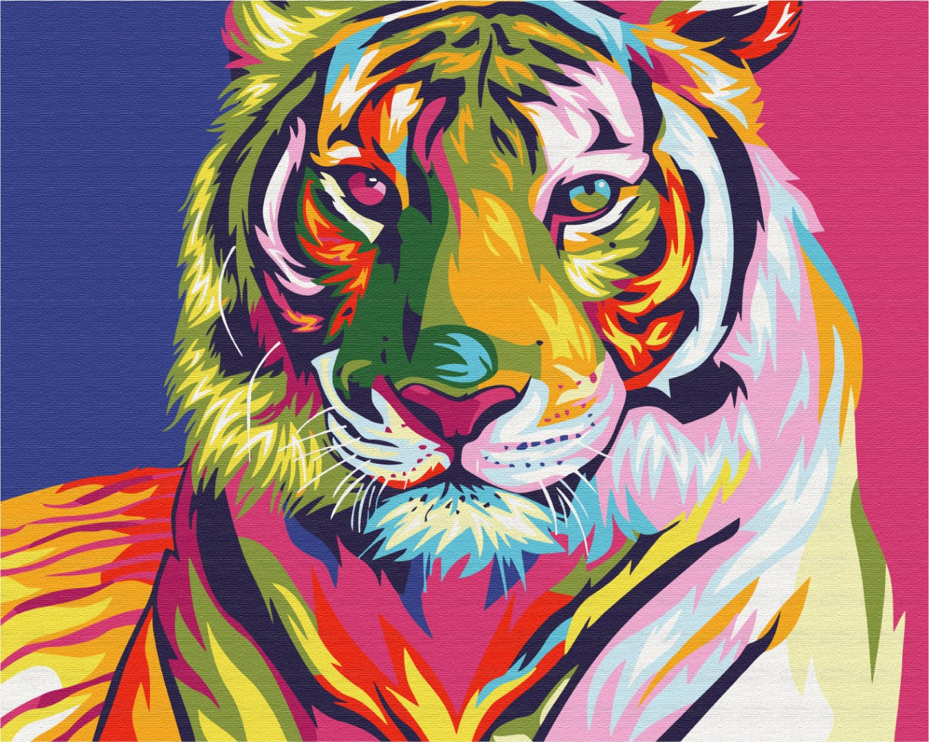Tiger pop art Paint by Numbers, Brushme