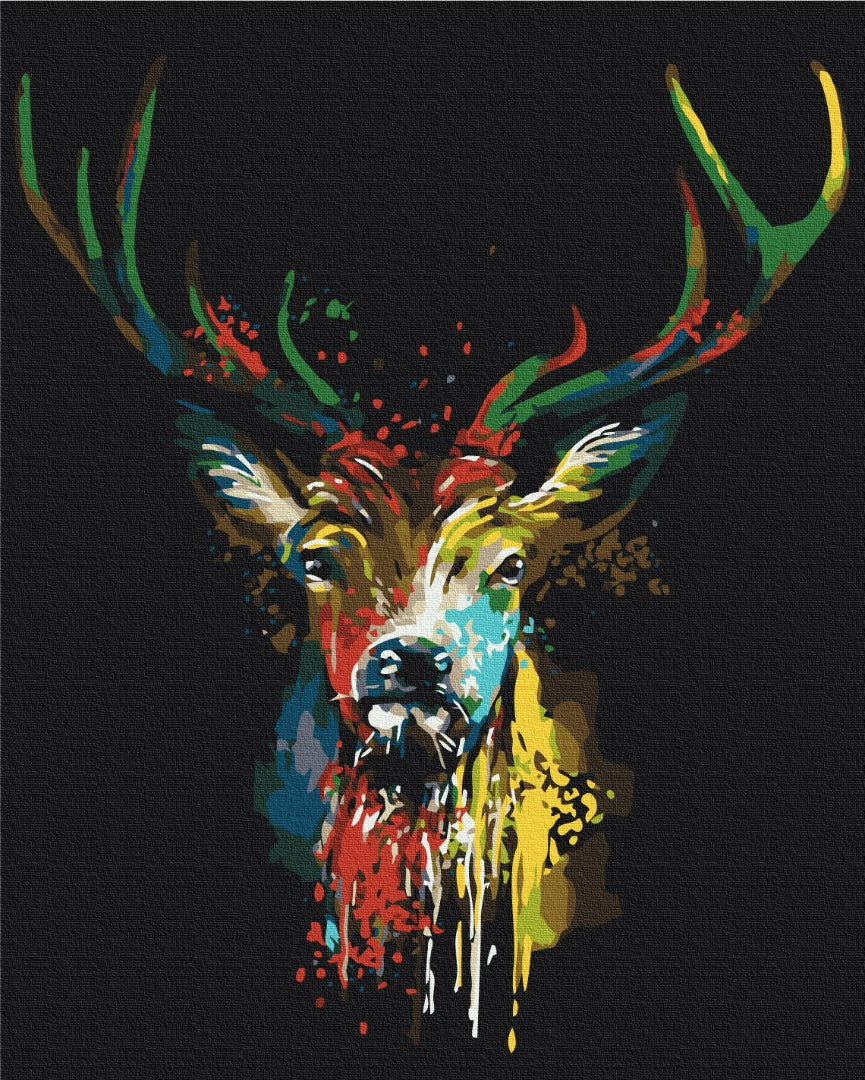 Colorful deer NEW Paint by Numbers, Brushme