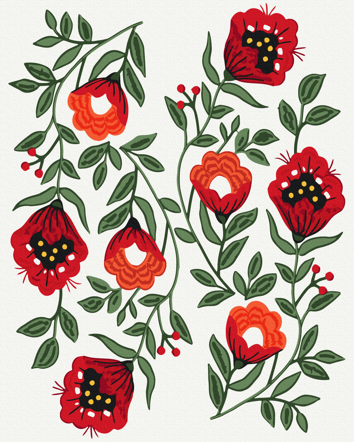 Garden in full bloom Paint by Numbers, Brushme