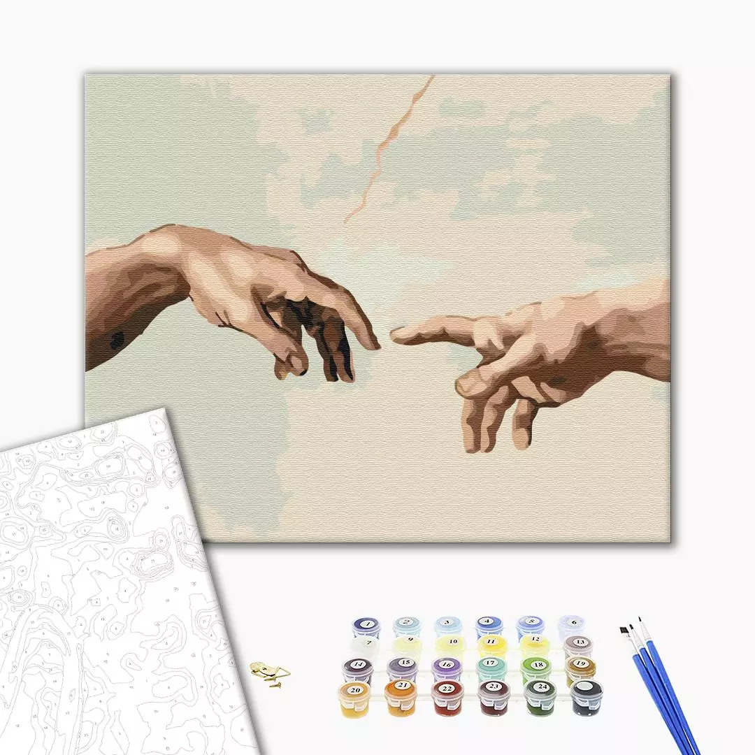 The Creation of Adam Paint by Numbers, Brushme
