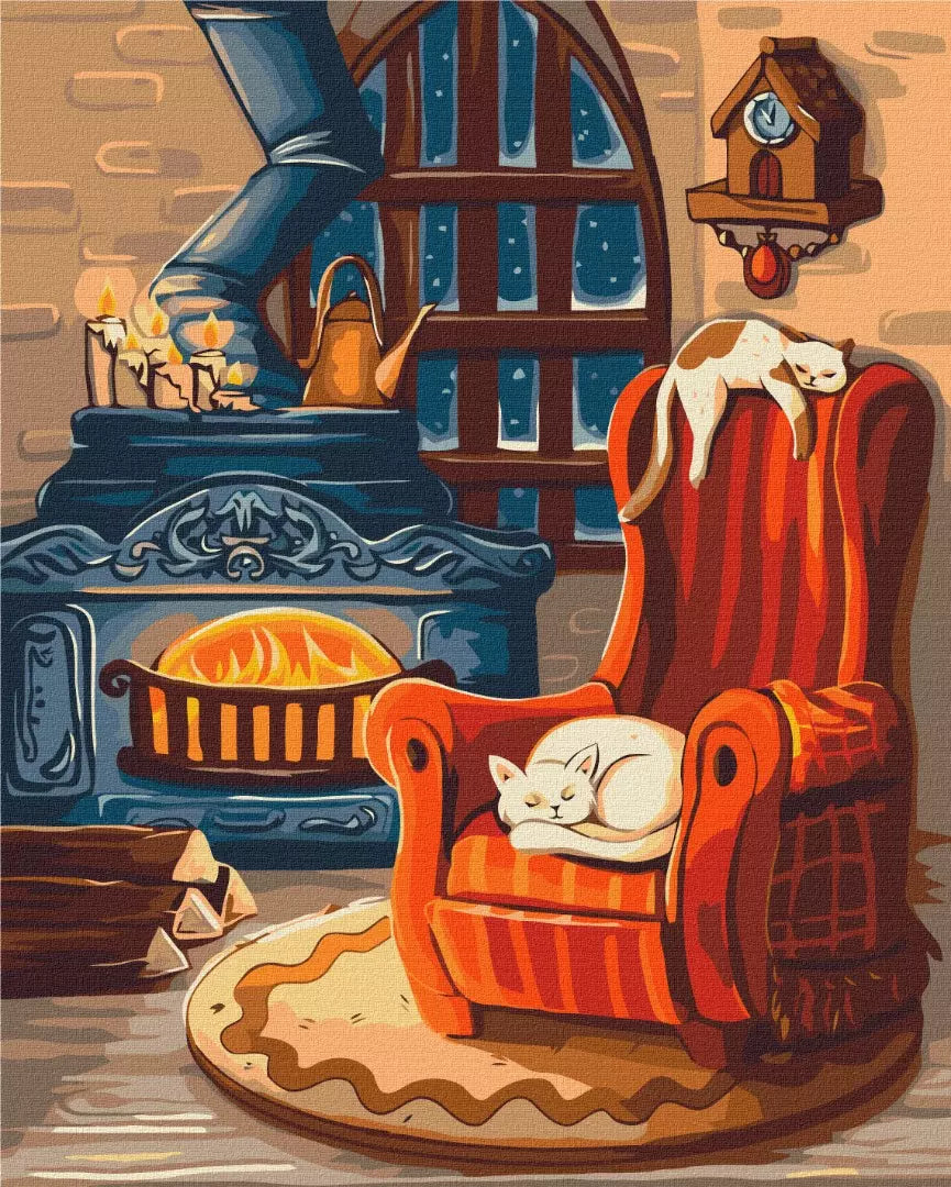 Cozy winter © Olena Lazarenko Paint by Numbers, Brushme