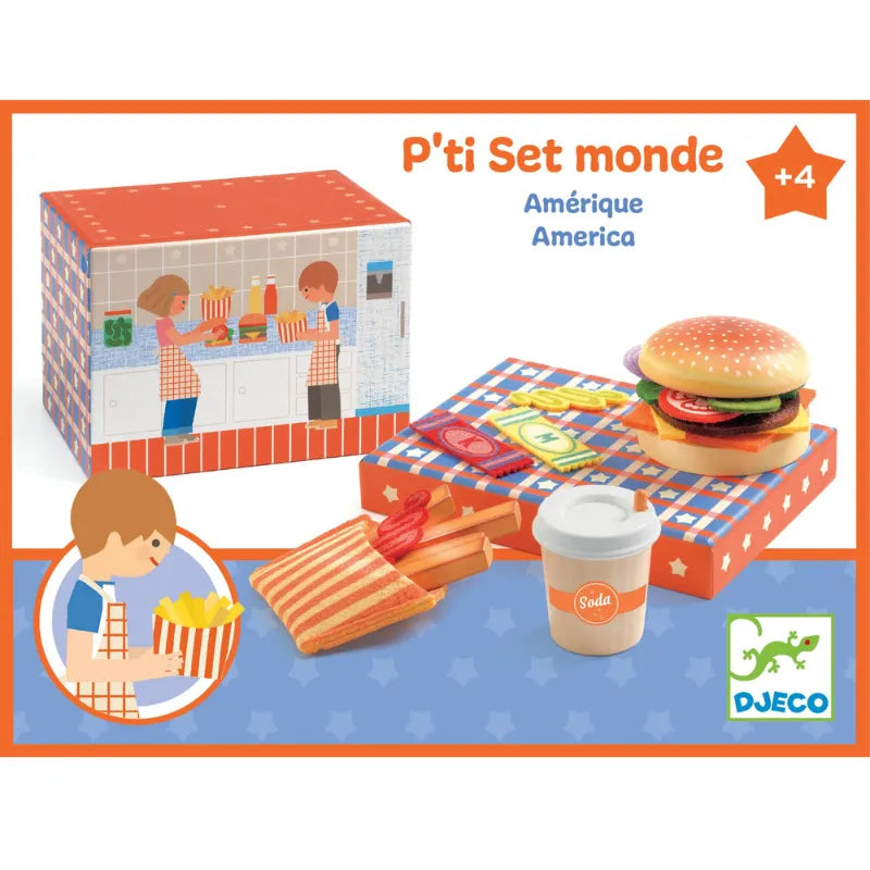 P'ti Set America, Pretend Play Toy For Kids 4+