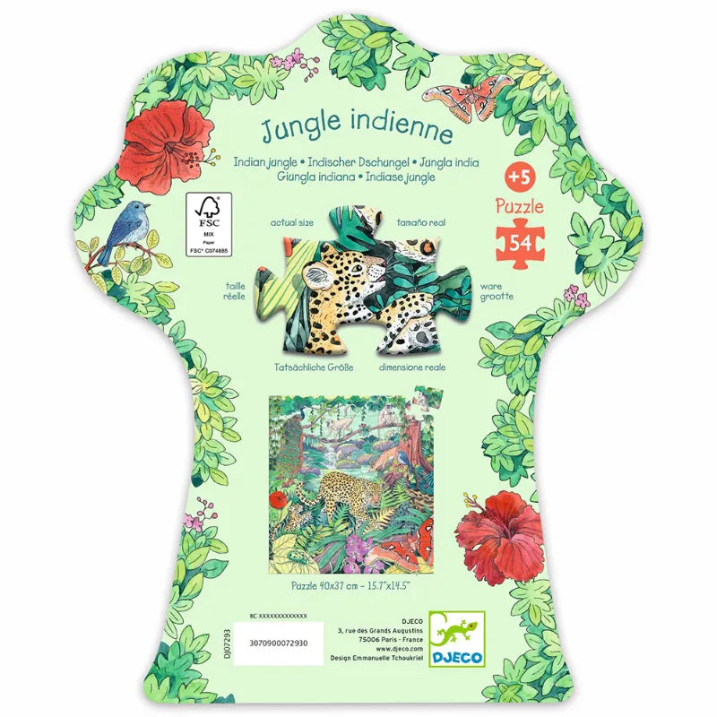 Silhouette Puzzle 3+: Indian Jungle 54 Pieces, Djeco