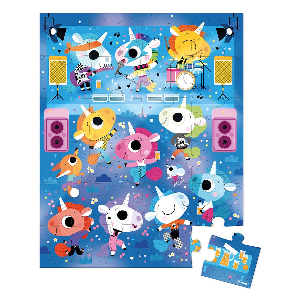 Puzzle Rock Concert Unicorns 24 pieces
