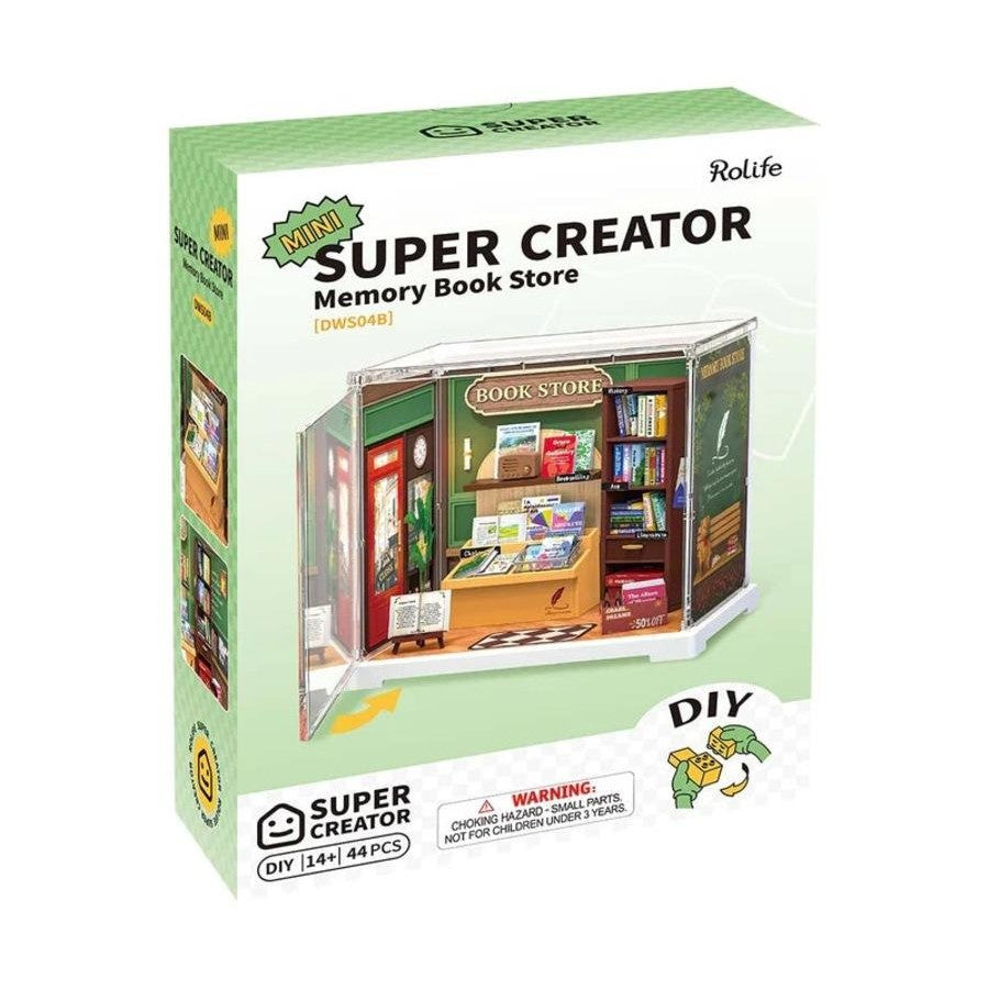 Rolife Mini Super Creator DIY Miniature House - Memory Book Store DWS04B