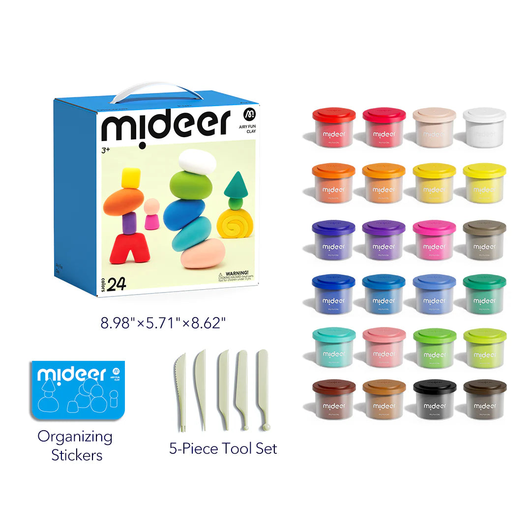 AIRY FUN CLAY 24 colors, Mideer