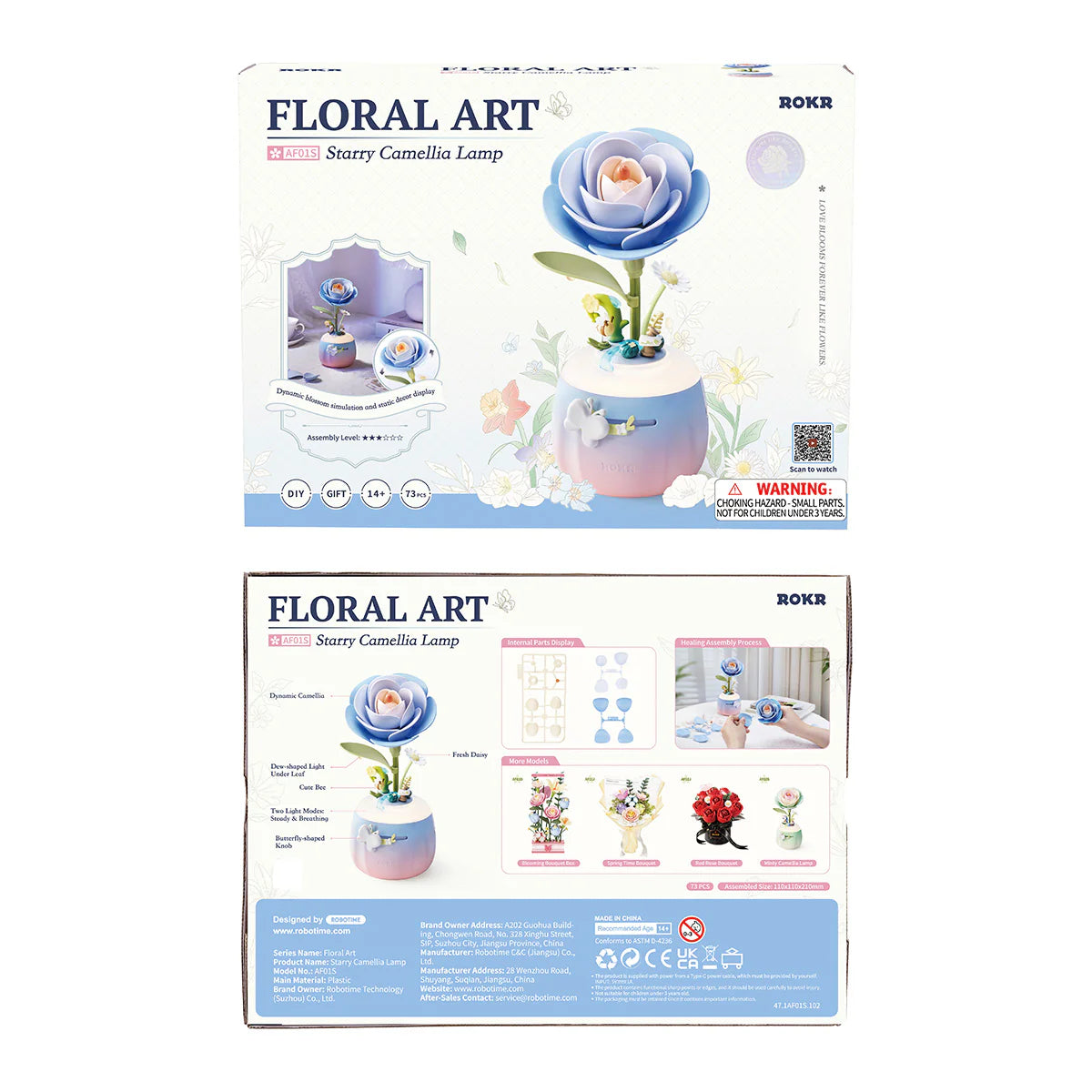 DIY 3D Flower Night Light: Starry Camellia Lamp AF01S, ROKR
