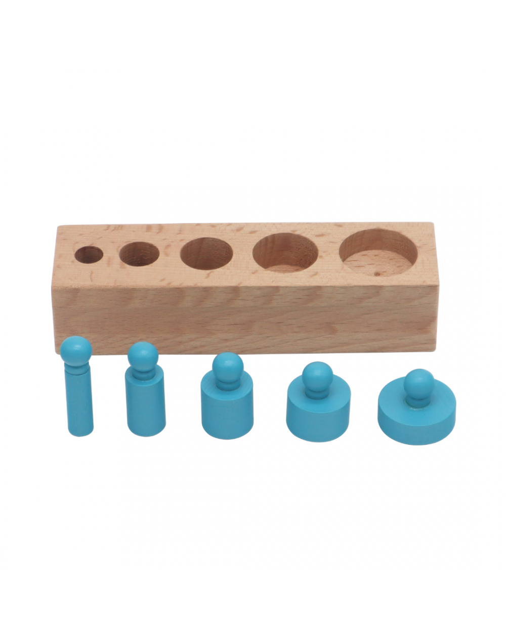 Volumetric Wooden Cylinders Size Sorting Game, Andreu Toys