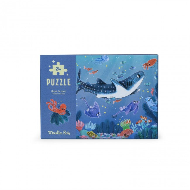 Glow-in-the-dark puzzle Under the sea Les Aventures de Paulie 24PCS, Moulin Roty
