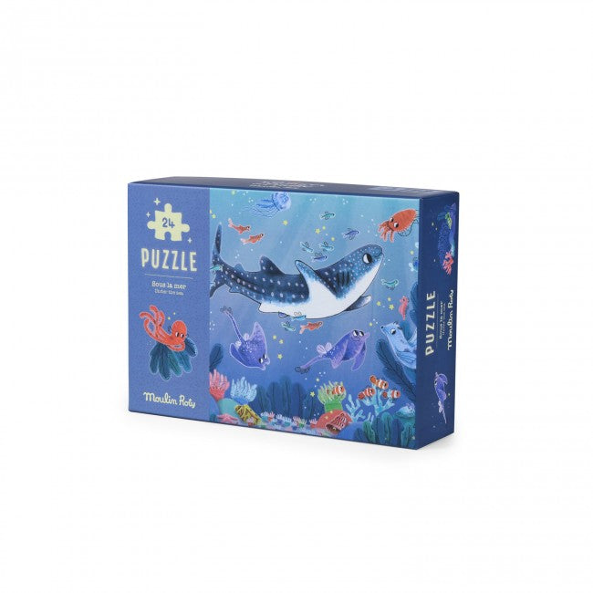 Glow-in-the-dark puzzle Under the sea Les Aventures de Paulie 24PCS, Moulin Roty