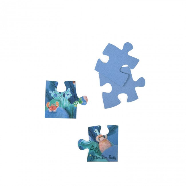 Glow-in-the-dark puzzle Under the sea Les Aventures de Paulie 24PCS, Moulin Roty