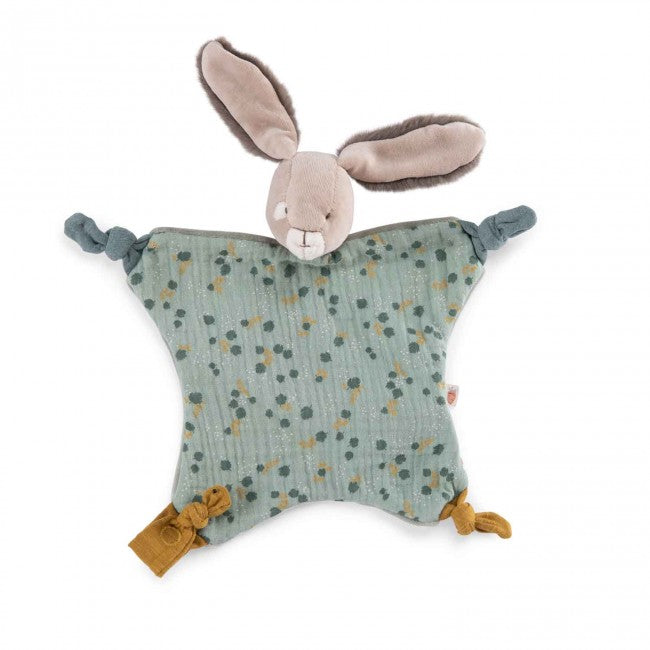 Sage rabbit comforter Trois Petits Lapins, Moulin Roty