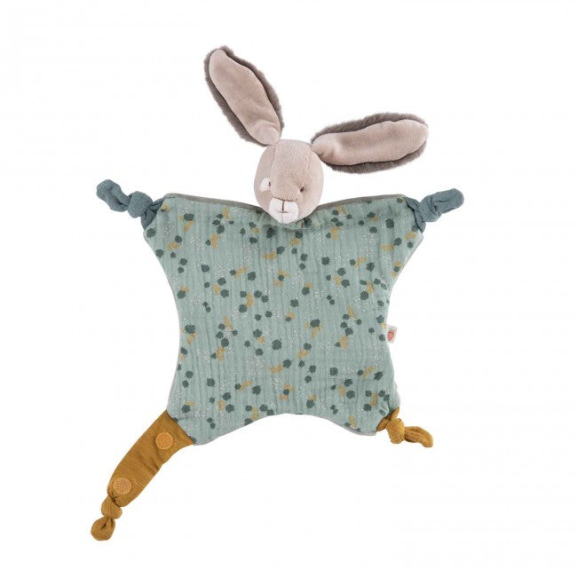 Sage rabbit comforter Trois Petits Lapins, Moulin Roty