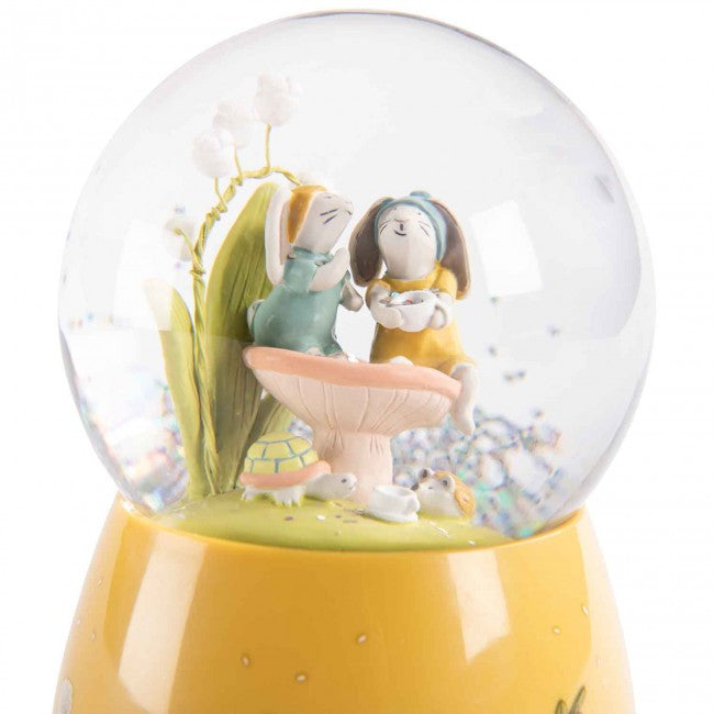 Musical snow globe Trois Petits Lapins, Moulin Roty