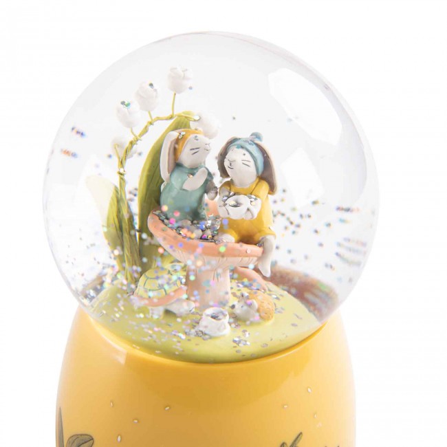 Musical snow globe Trois Petits Lapins, Moulin Roty