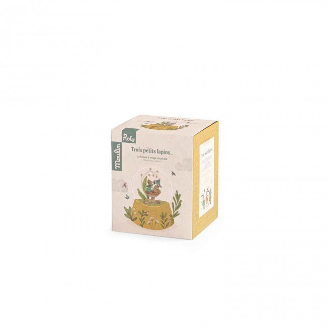 Musical snow globe Trois Petits Lapins, Moulin Roty