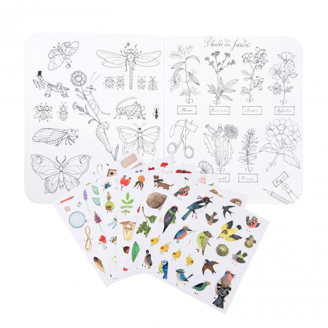 Botanist sticker book Le jardin du moulin, Moulin Roty