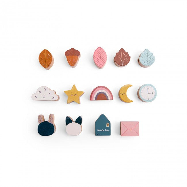 Lacing bead set Après la Pluie, Moulin Roty