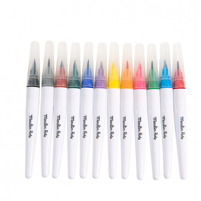 Box of 12 brush markers Les Schmouks, Moulin Roty