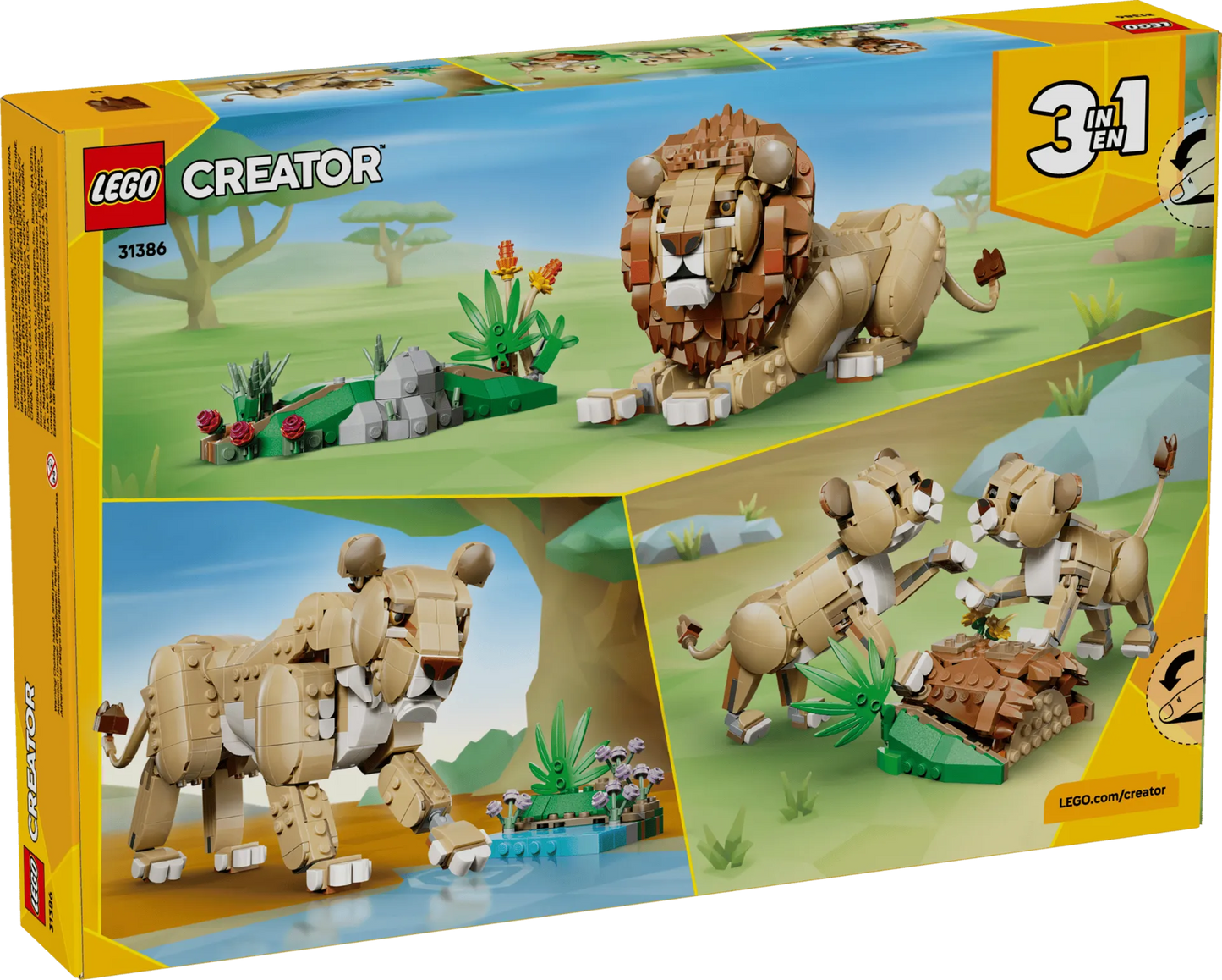 Wild Animals: Majestic Lion 31386, Lego Creator 3-in-1