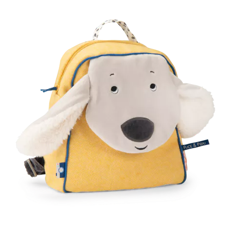 Yellow dog backpack, Puce & Pilou, Bag for Kids 3+