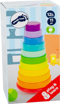 Stacking Tower Shape-Fitting Rainbow, Small Foot