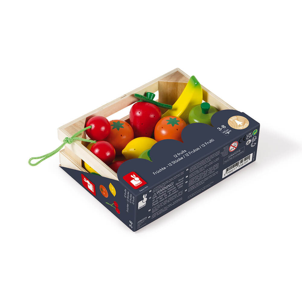 12 FRUITS CRATE (WOOD) Janod