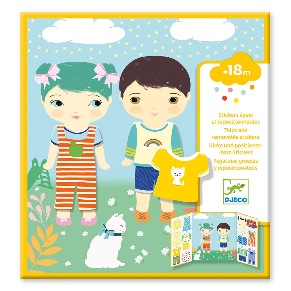 Djeco Reusable Stickers Clothes