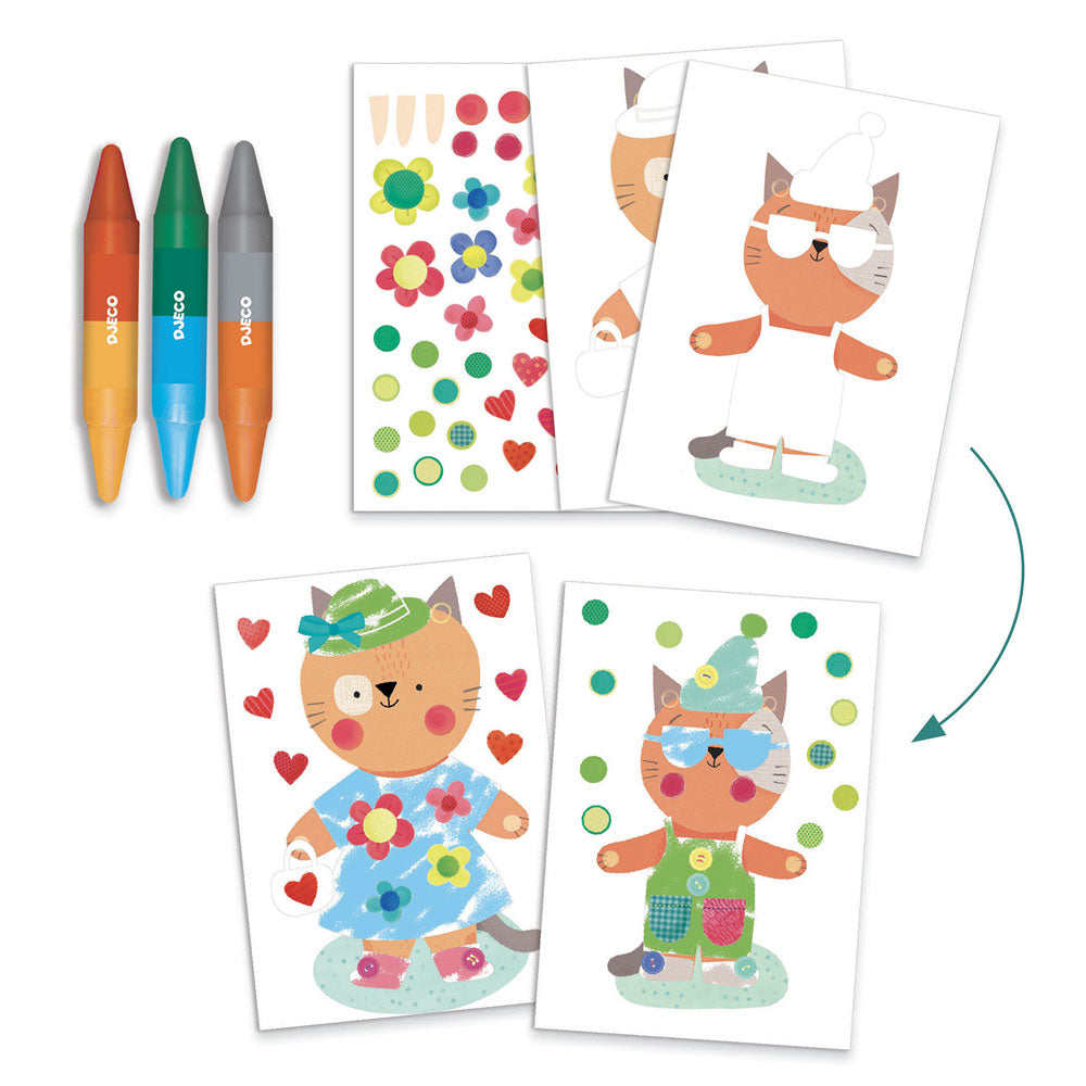 Djeco Animal house, 6 activities creative kit