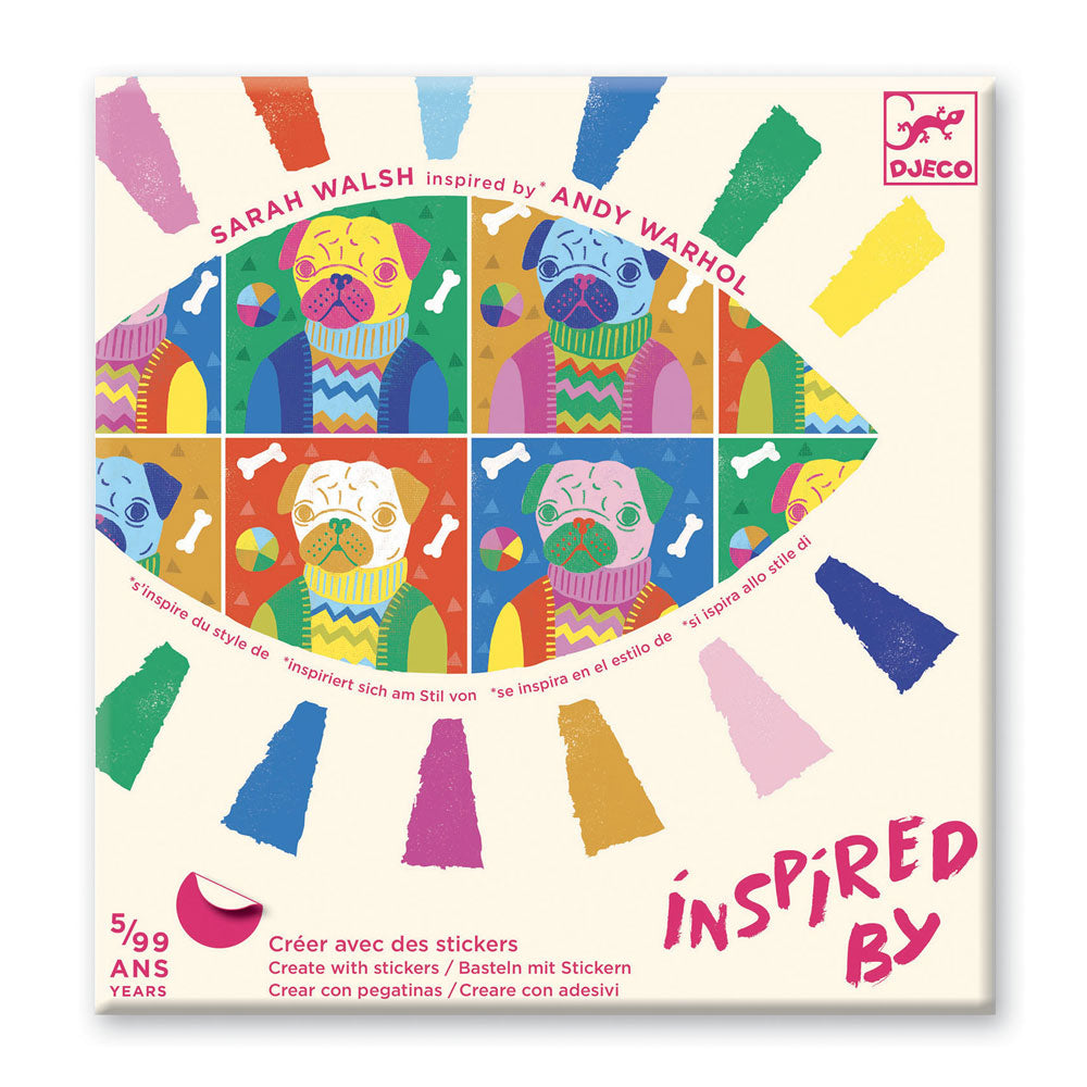 Djeco, Inspired By Andy Warhol, Totally Pop, Sticker Art, series.
