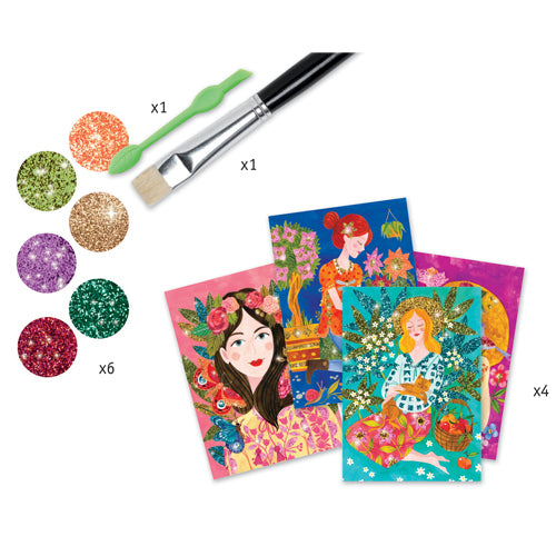Djeco, The scent of flowers, I create with glitter.