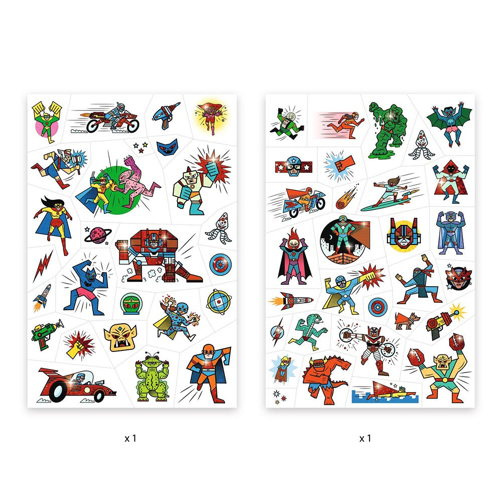 Djeco Heroes vs villains Tattoos