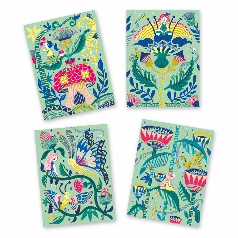Scratch cards Fantasy garden by Djeco