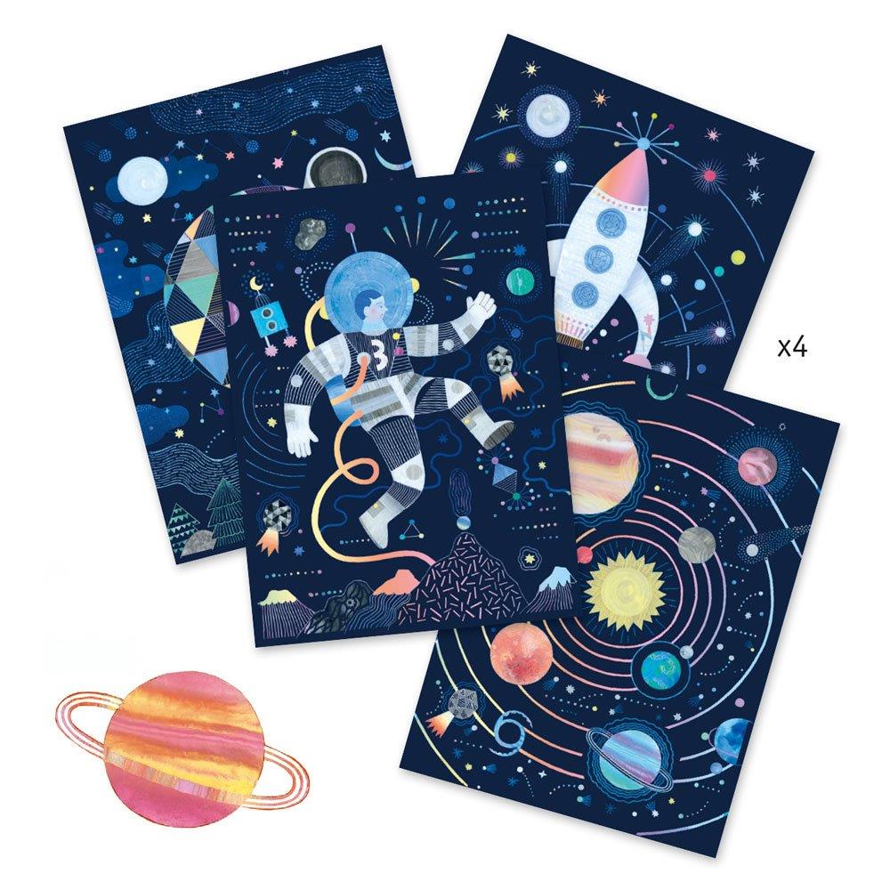 Djeco Scratch cards Cosmic mission
