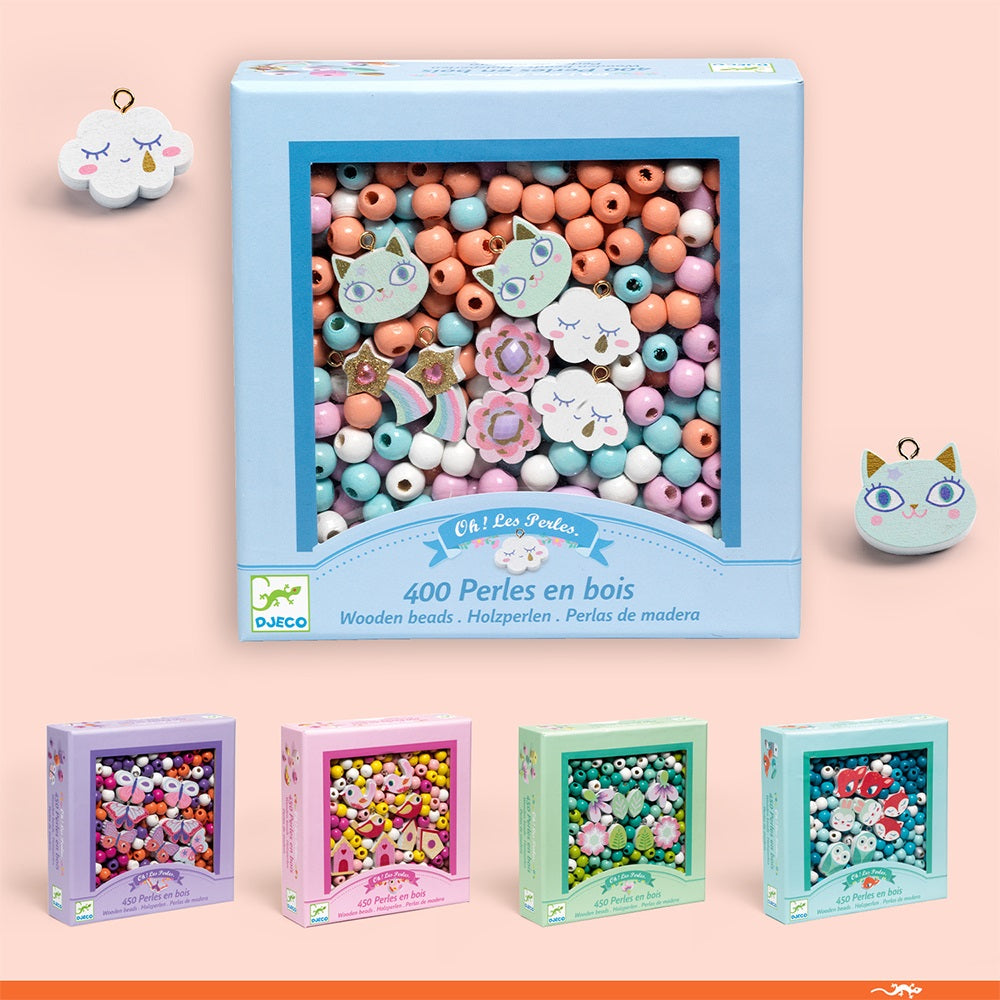 Djeco Wooden beads, Small animals