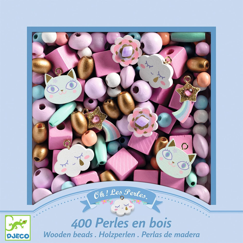 Djeco Rainbow Wooden Beads