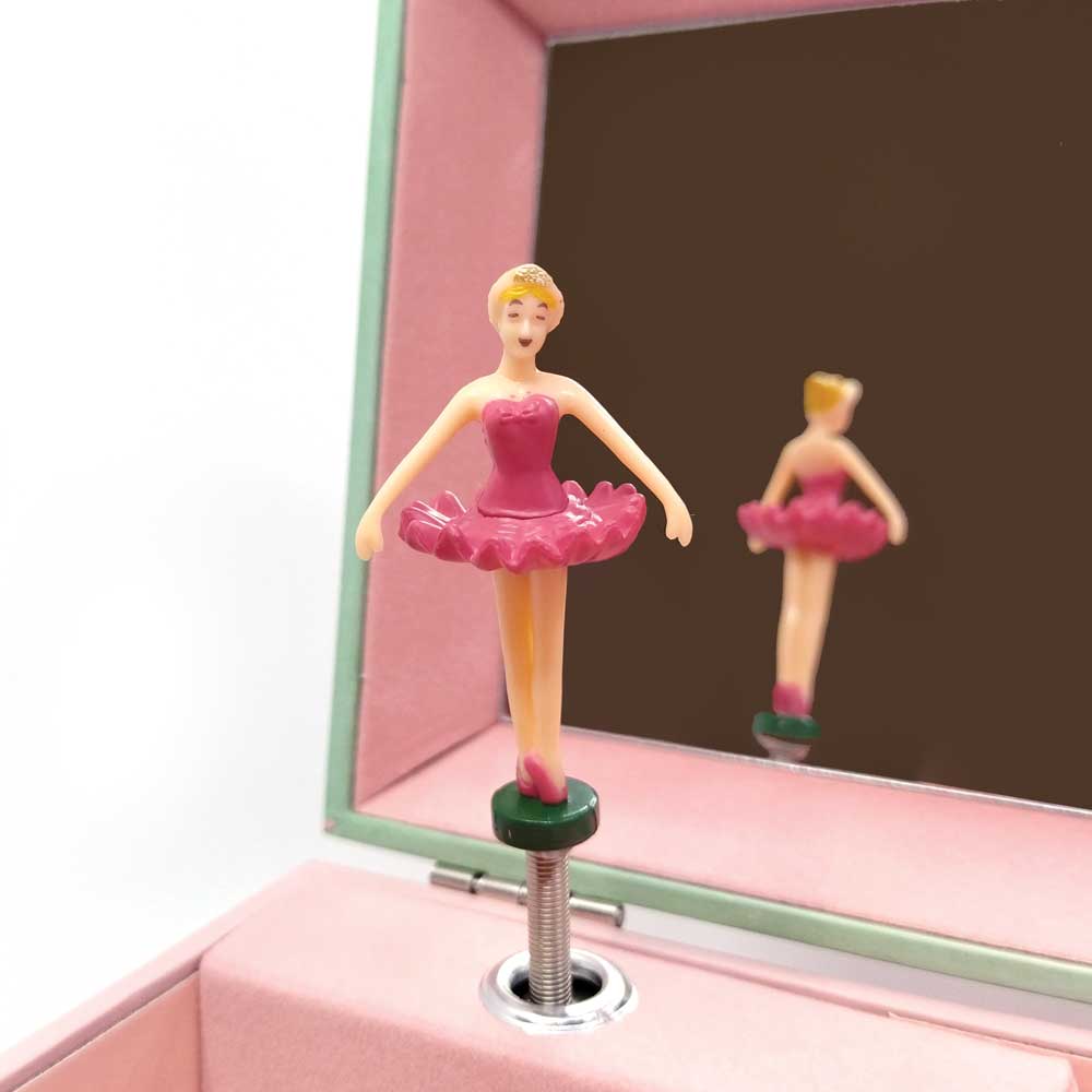 Svoora Musical Jewelry Box 'Esperides' with Ring Holder, Drawer & Wide Mirror 'Amphitrite'