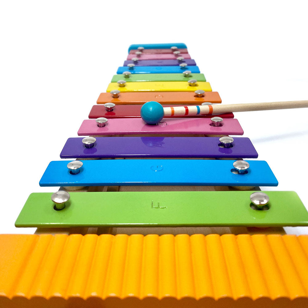 Svoora Colorful Metallophone 12 notes with Wooden Guiro