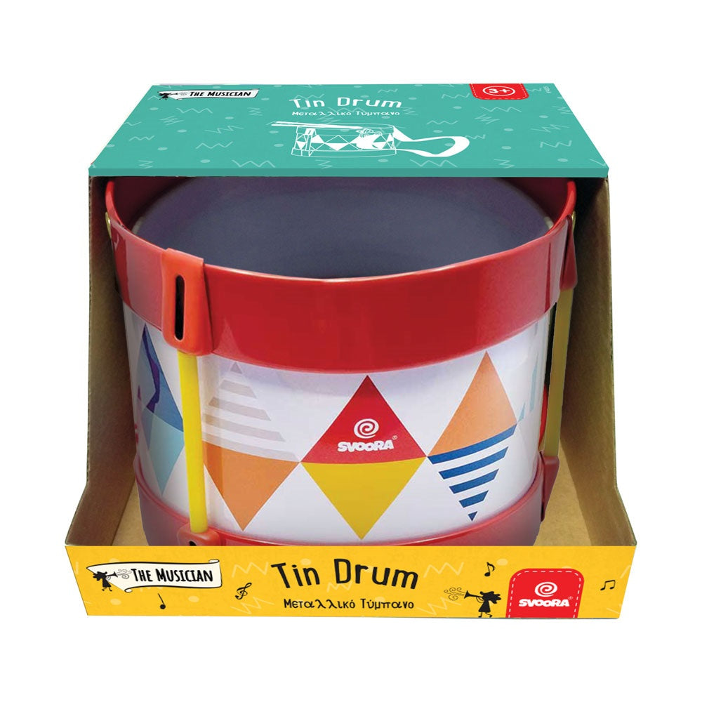 Svoora Tin Drum with Belt & Drumsticks