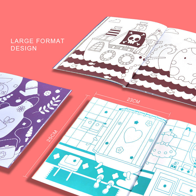 DRAWING COLORING BOOK-blue